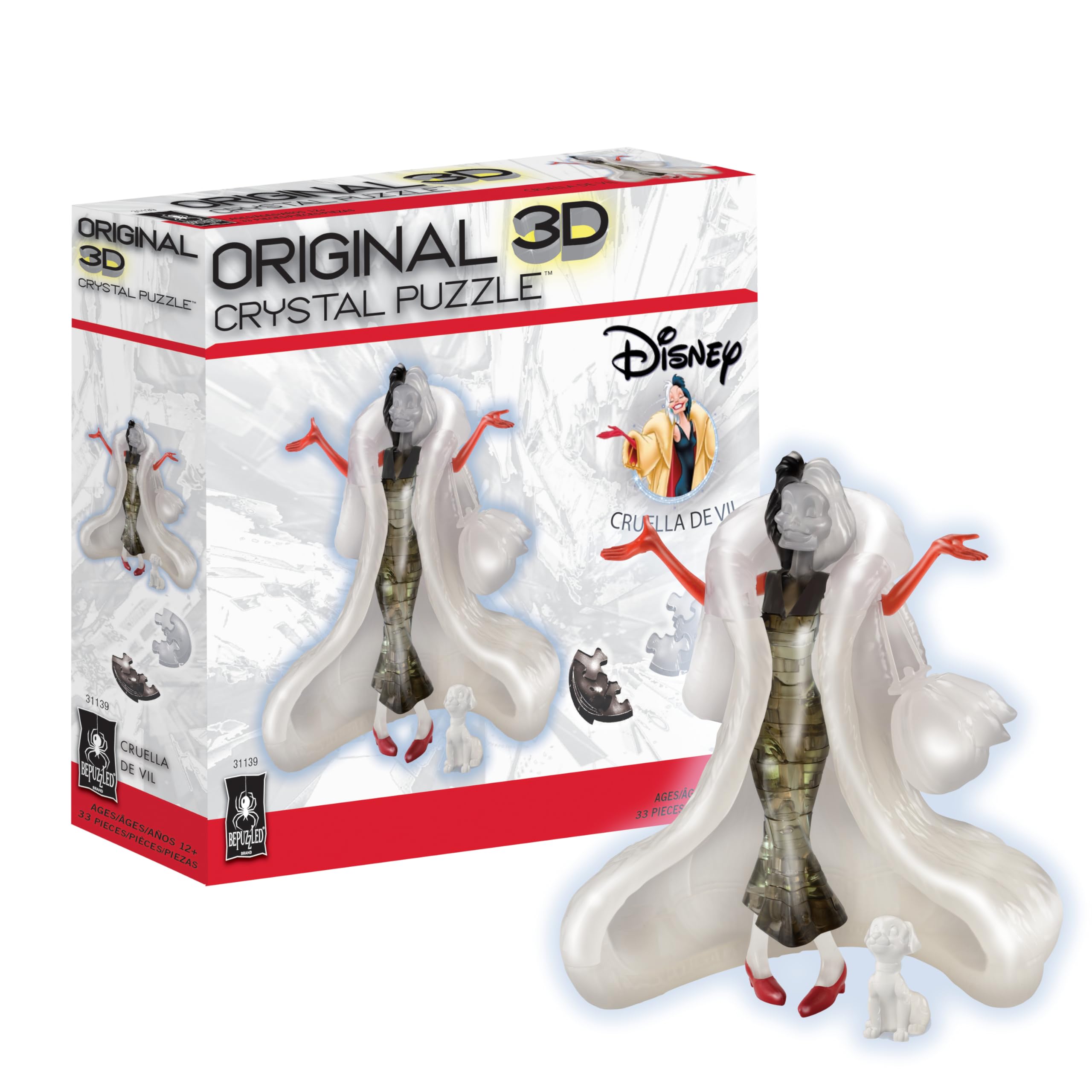 933【激レア＊入手困難＊完売】クリッピーズ／クリスタルシャンドゥリエ／ブラック Amazon.com: Disney Cruella de Vil Crystal 3D Puzzle Deluxe, 33-Pc